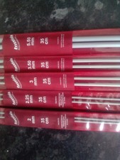 Knitting Needles Essentials Various Sizes 35cm Length Single point