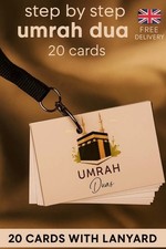 Umrah Dua Cards With Lanyard , Step By Step Guide Umrah Duas, Umrah Gift