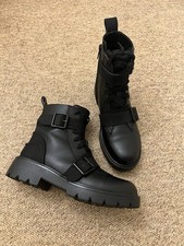 Genuine UGG Noe Black Biker Style Boots UK Size 6 RRP £145