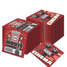 Movie Night Napkin Cinema Birthday Party Tissue Hollywood Film Tableware 20pcs