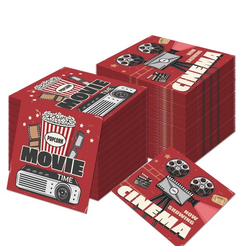 Movie night napkin - movie,