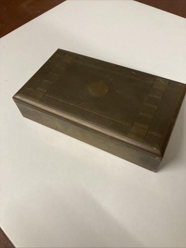 Vintage brass cigarette - vintage,