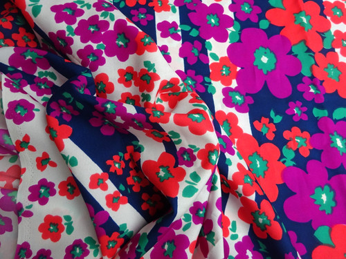 Vintage silky rayon dress - silky,