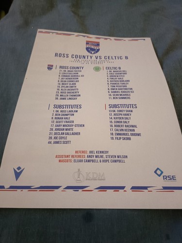Ross county celtic kdm - v, b