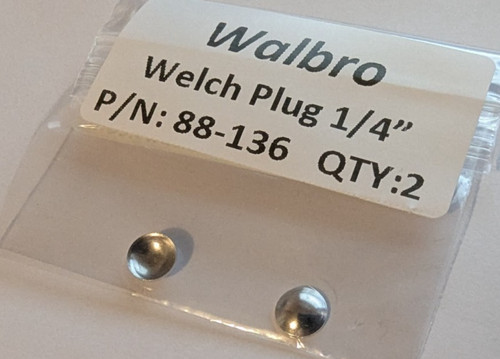 Welch plug for walbro - welch,