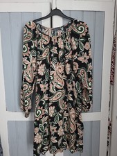 Matalan Papaya Dress Women's Cream with Red Flowers, Size 12