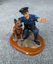 Police Dog handler statue