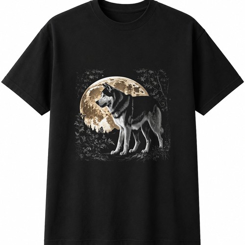 Siberian husky botanical mens - siberian,