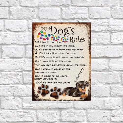Dog rules retro style - my,