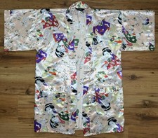 Vintage Kimono Floral Geisha Pattern, Sweet Angel, Size M (see Measurements)