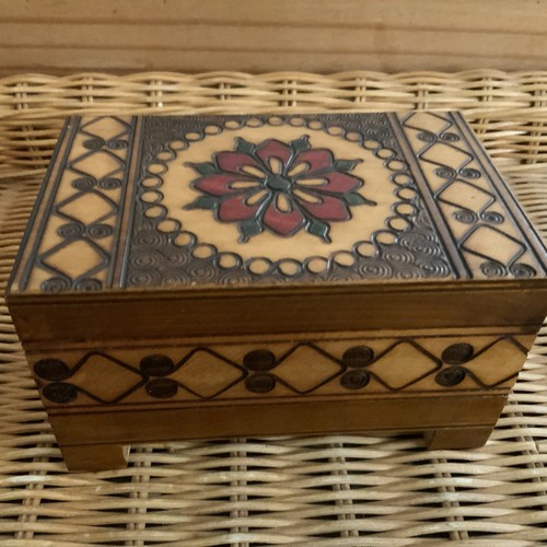 Vintage carved painted wooden - vintage,