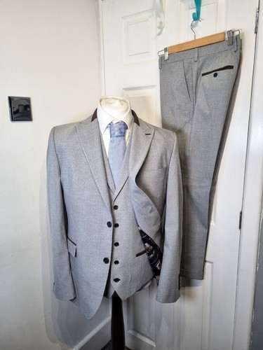 Next slim fit grey piece - 3,