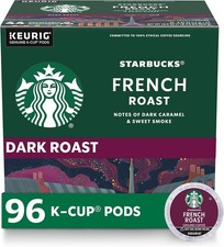Starbucks K-Cup Coffee Pods, Dark Roast,French Roast for Keurig Brewers, 96 Pods
