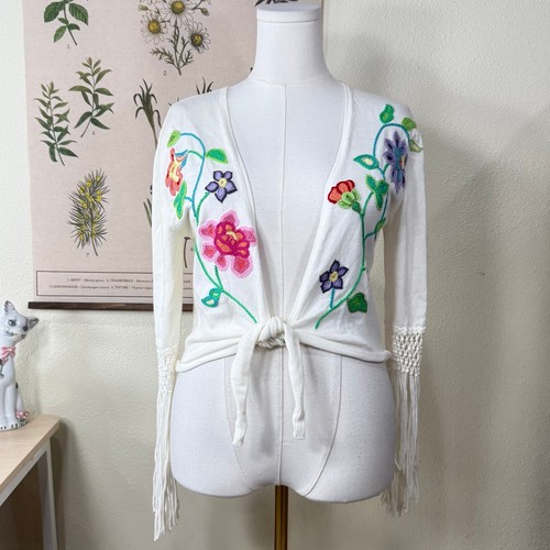 Y2k floral embroidered - floral, tie