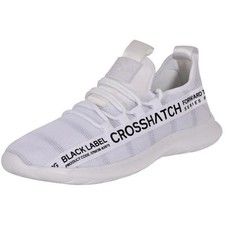 Crosshatch Mens Lace up Trainers Sports Running Sneaker White UK Shoes Size 8
