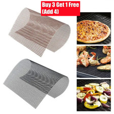 BBQ Mesh Liner Cooking Grill Mat Barbecue Baking Pad Sheet Grid Wire Non-Stick