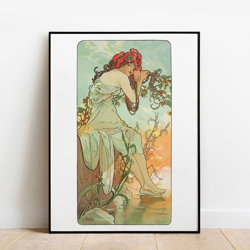 Art print mucha summer fine - mucha,