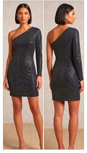 Redherring black sequin one - redherring,