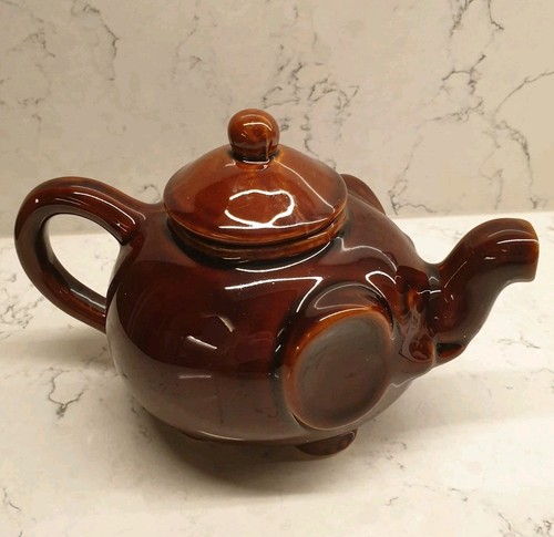 Teapot brown treacle - brown, glaze