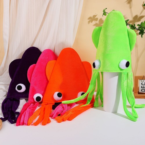 Velvet octopus squid - squid, hat