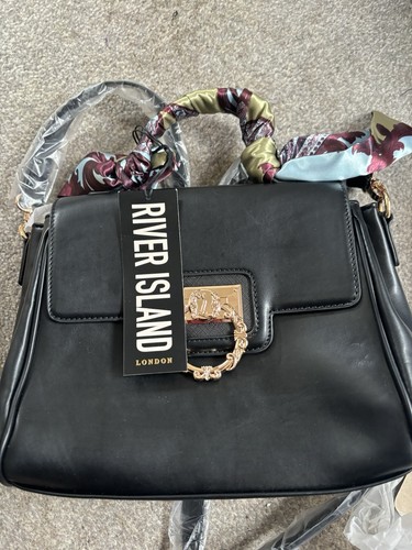 River island black grab bag - river,