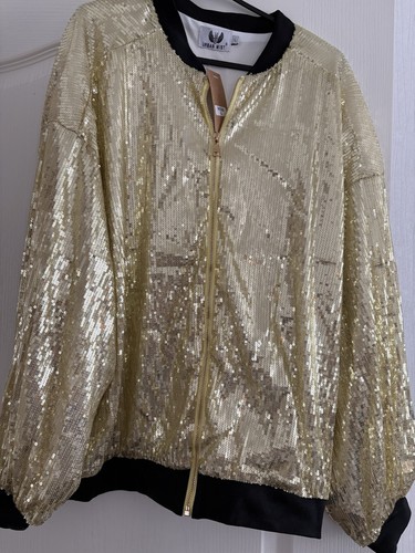 Gold full sequin jacket - jacket, bnwt