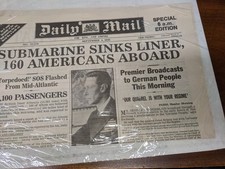 Replica Daily Mail newspaper