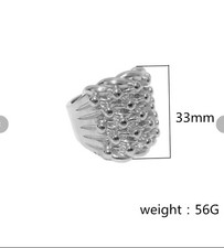 King Keeper ring stainless steel gold plated 18k metal ring chunky keeper ring