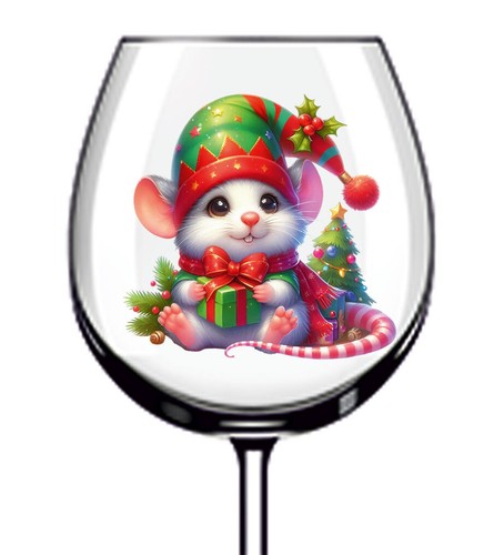 12x colourful christmas rat - 12x,