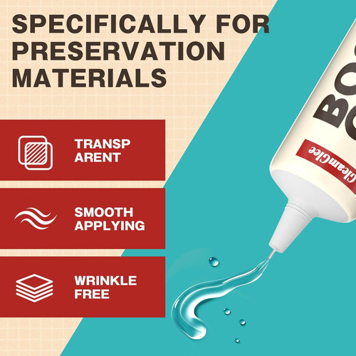 Book glue dries clear - book,