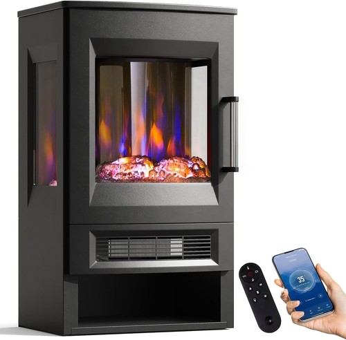Electric fire stove glass - stove, 3d