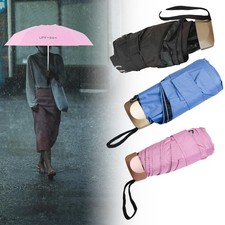 Super Mini Pocket Compact Umbrella Sun Anti UV 5 Folding Rain Windproof Travel