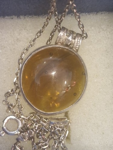 Baltic amber pendant - amber, premium