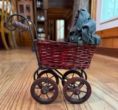 Vintage wood metal - wood, ratan