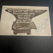 Vintage Postcard The Famous Old Blacksmith’s Anvil, Gretna Green 