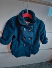 Blue / navy baby girls coat 3-6 months from Next. Peacoat autumn Winter 