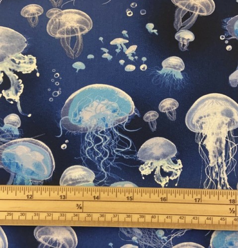Fat quarter deep sea - fat, jellyfish