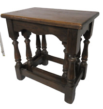 Vintage Oak Nest Of 2 Tables by Jaycee Furniture 1970s