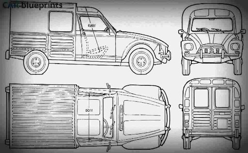Citroen acadiane blueprint - citroen, 1