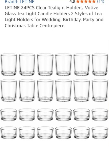 Letine clear tealight holders - tealight,