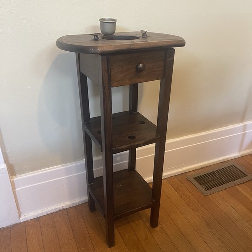 Smoking table attached metal - table, w