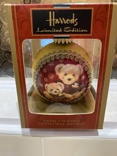 HARRODS 2006 CHRISTMAS SILK  PANEL BAUBLE UNOPENED