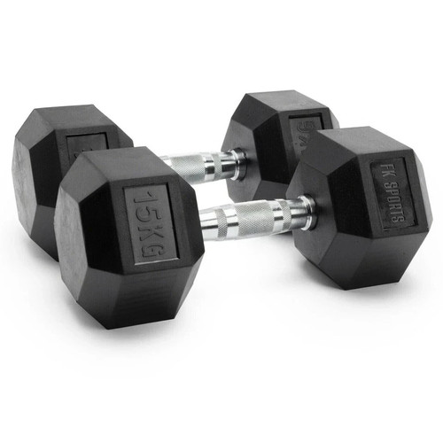Hex dumbbells cast - hex, iron