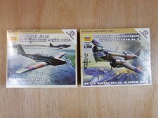 Zvezda - two snap fit British Bomber kits - 1/144 Fairey Battle & 1/200 Blenheim