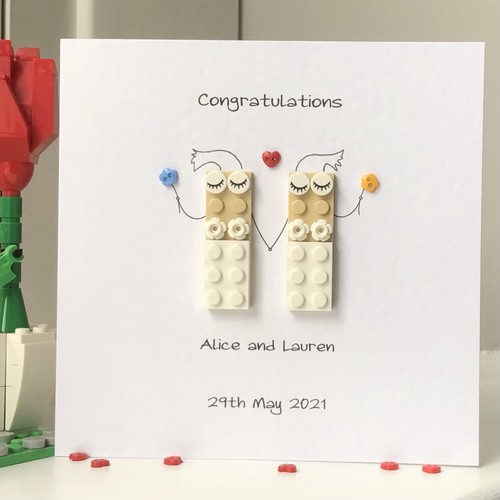 Personalised wedding card made - wedding,
