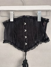 Agent Provocateur Black Lace Waist Cincher Waspie Corset Size Medium Boudoir