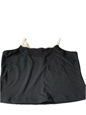 Shien Pretty Black With White Lace Camisole Underwear Vest Large Size 12-14