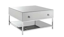 Bianco Smoked Mirror Coffee Table Elegant and Reflective Centerpiece Living Room