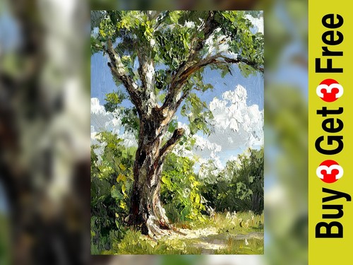 Majestic oak tree print - oak,