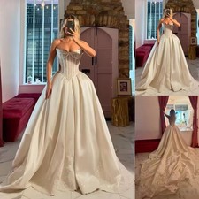 Satin Wedding Dress Basque